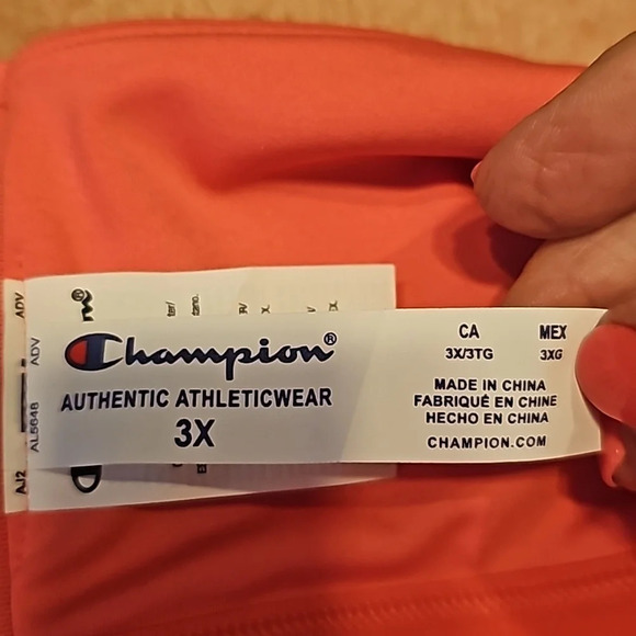 Champion Racerback Sports Bra Coral Color 3X NWT - Picture 8 of 8